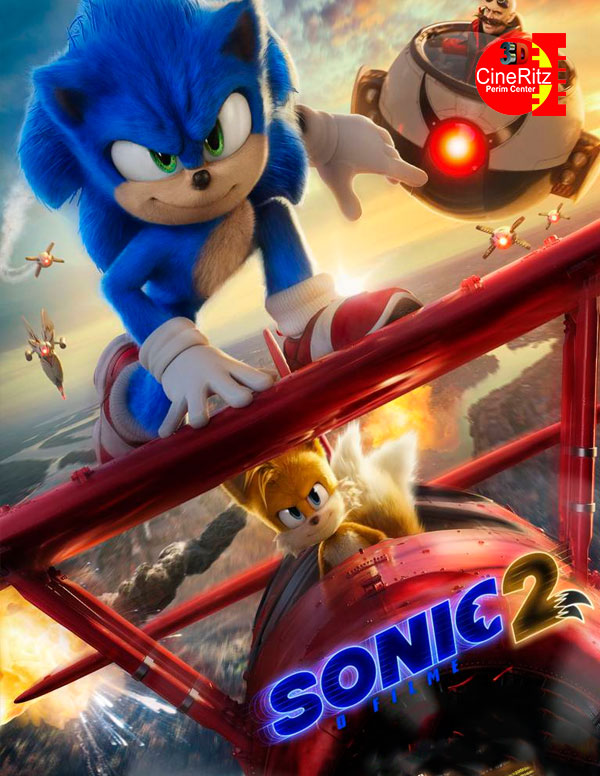 Sonic 02 - O Filme 2D  |  Somente Sábado e Domingo - 15h15  dublado  Preço Ùnico R$ 10,00